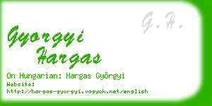 gyorgyi hargas business card