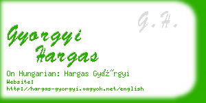 gyorgyi hargas business card